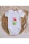 BK Kids Off Designer White Baby Bodysuit-1, 3–6 Months - 3