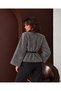 Soft Women's Short Cashmere Melton Coat with Pearl-Embellished Lining and Belt - 5