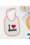 BK Kids "I Love City" Series Pink Baby Bib - Model 1 - 2