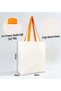 I Love Bodrum Orange Colored Handle Canvas Beach Bag 48X40M, Printed Shoulder Bag, Shopping - 2
