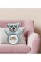 Blue Teddy Bear Pillow with Rainbow Design - 2 - 2