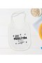 BK Kids "I'm from Rize—What Happened?" Designer White Baby Bodysuit, Onesie, and Bib Gift Set—1, 6–9 Months - 3
