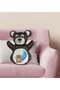 Brown Bear Pillow with Cute Teddy Bear Print - 1 - 2