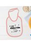 BK Kids "I'm from Rize—What Happened?" Designed Pink Baby Bodysuit, Bodysuit, and Bib Gift Set-1, 12–18 months - 3