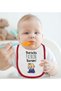 BK Kids "I'm the Boss Here" Red Baby Bib - 1 - 2