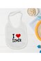 BK Kids "I Love İzmir" Design Baby Bib - Model 1