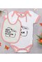 BK Kids "I'm Going to Be a Pilot" Design Pink Baby Bodysuit and Bib Gift Set-1, 9–12 Months