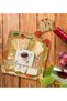 Square-Shaped Natural Wood Serving and Presentation Plate with Fruit Design, Model 3 - 2