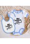 BK Kids "Hau Kafaya" Design Blue Baby Bodysuit and Bib Gift Set-1, 3–6 Months, 18454812 - 2