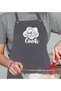 Professional Lets Cook Designed Anthracite Kitchen Apron, Cook Apron, Chef Apron, Home Gift