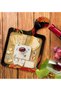 Square-Shaped Natural Wood Serving and Presentation Plate with Leaf Design, Model 11 - 2