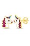 , Diamond Earrings, Unicorn, Black Diamonds 0.1 CT, Playful Elegant Design