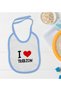 BK Kids "I Love Trabzon" Blue Baby Bib - Model 1 en121514