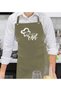 Professional Chef Designed Khaki Green Kitchen Apron, Cook Apron, Chef Apron, Home Gift, A