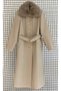 Trendy Collar, Fur-Trimmed Viscose Fabric, Snap Button, True to Size Melton Coat - 2