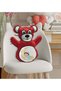 Cute Red Teddy Bear Print Pillow with a Child-Themed Design - 1 - 3