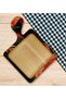 Square-Shaped Natural Wood Serving and Presentation Plate with Leaf Design, Model 11 - 5