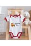 Bk Kids Red Baby Bodysuit and Bib Gift Set with Honey Design - 1, for Ages 9-12 Months. - 5
