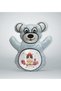 Cute Blue Bear Pillow with Cow Design - 1
