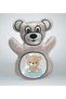 Cream-Colored Teddy Bear Print Pillow - 4