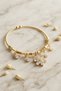 Gold-Toned Rice-Shaped YSX Lotus-Style Charm Bracelet - 2