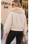 ROBIN Women's Collar and Front Placket Detachable Fur-Trimmed Gabardine Puffer Oversized COAT - 8
