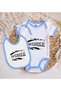 BK Kids Afkurma-Designed Blue Baby Bodysuit and Bib Gift Set-1, 12–18 months - 2