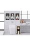 BK Home Natural Solid Wood Toilet Paper Holder and Decorative 3-Piece Wooden Picture Frame Set with White Frames-7