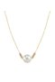, Necklace, Diamante Stones and White Pearl, Adjustable 37–40cm, Elegant Design