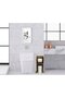 BK Home Natural Solid Wood Toilet Paper Holder and Decorative Wooden Picture Frame Set with White Frames—Set of 5