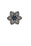 Large statement ring, flower model with resin insert. - 6