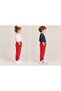 Kids' Girls' and Boys' School and Everyday Use Unisex Jogger Pants—Red, with Elasticated Hems, Pockets, and Drawstrings—Ages 3–10 - 2