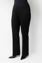 Black Plus-Size Pants with Elasticated Hem and Flared Legs - 4