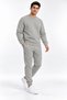 Men’s Gray 3-Ply Sweatsuit Set with Crew Neck, Made of Super Soft Puff Fabric - 2