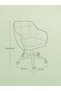 Office Chair, Accent Chair for Study Home Office, Cotton-Linen Fabric, Adjustable Height - 5