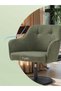 Office Chair, Accent Chair for Study Home Office, Cotton-Linen Fabric, Adjustable Height - 3