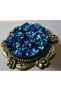 Large statement ring, floral model with sparkling resin insert