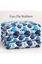 King Size Flat Bedsheet Set, 3 Pieces, 260 x 240 cm (Navy Blue.) - 6
