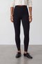 Women's black high-waisted shaping stretch leggings alc-x16041 - 3