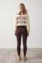 Women's coffee high-waisted shaping leggings alc-x16041 - 5