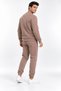 Men's Brown 3-Ply Sweatsuit Set with Crew Neck, Made of Super Soft Puff Fabric - 4