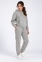 Women's Gray 3-Ply Sweatsuit Set with Hood and Kangaroo Pocket, Super Soft with Fleece-Lined Insulation - 2