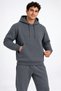 Men's Charcoal Grey 3-Ply Sweatsuit Set with Side Pockets, Made of Soft, Fluffy Fabric - 6