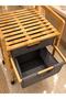 Multi-Tiered Wooden Organizer with Bamboo Baskets and Laundry Basket - 3