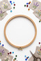 Charming Wooden Screw-On Hoop 202-8, 25 cm Diameter - Aida, Cross-Stitch, and Punch Embroidery Hoop