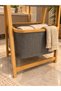 Multi-Tiered Wooden Organizer with Bamboo Baskets - 3