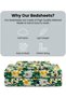 King Size Flat Bedsheet Set, 3 Pieces, 260 x 240 cm (Green & Yellow) - 6