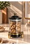 Royal Elegance Black and Gold Glass Jar - Small - 2