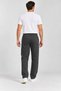 Men's Charcoal Grey 3-Ply Wide-Leg Baggy Winter Jersey Fleece-Lined Sweatpants - 4