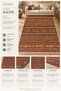 Vintage Machine-Woven Rug, Washable, Non-Slip Sole, Shag Living Room Rug 0087 Terracotta Color - 7